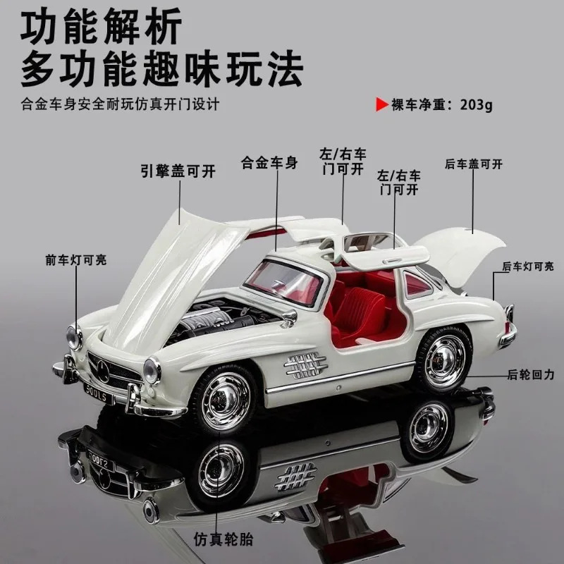 1:32 Scale Mercedes-Benz 300SL Gullwing Diecast Alloy Classic Car Model Vintage Sport Vehicle for Collection Gift Home Decor
1:32 Scale Mercedes-Benz 300SL Gullwing Diecast Alloy Classic Car Model Vintage Sport Vehicle for Collection Gift Home Decor