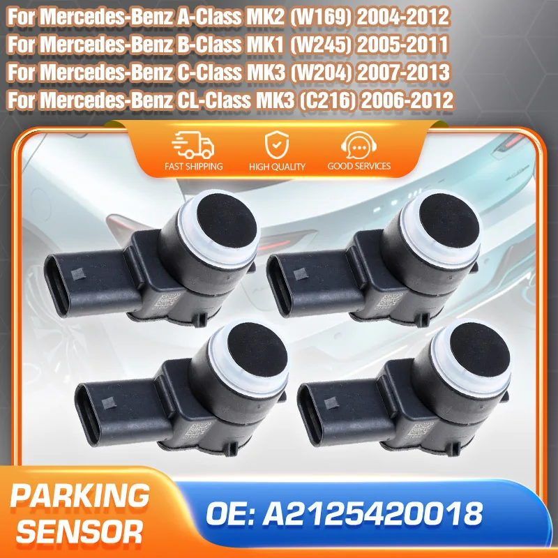 1/4PCS PDC Parking Sensor For Mercedes Benz W169 W245 W204 C216 A B C CL Class Bumper Object A2125420018 Reverse Assist Radar
1/4PCS PDC Parking Sensor For Mercedes Benz W169 W245 W204 C216 A B C CL Class Bumper Object A2125420018 Reverse Assist Radar