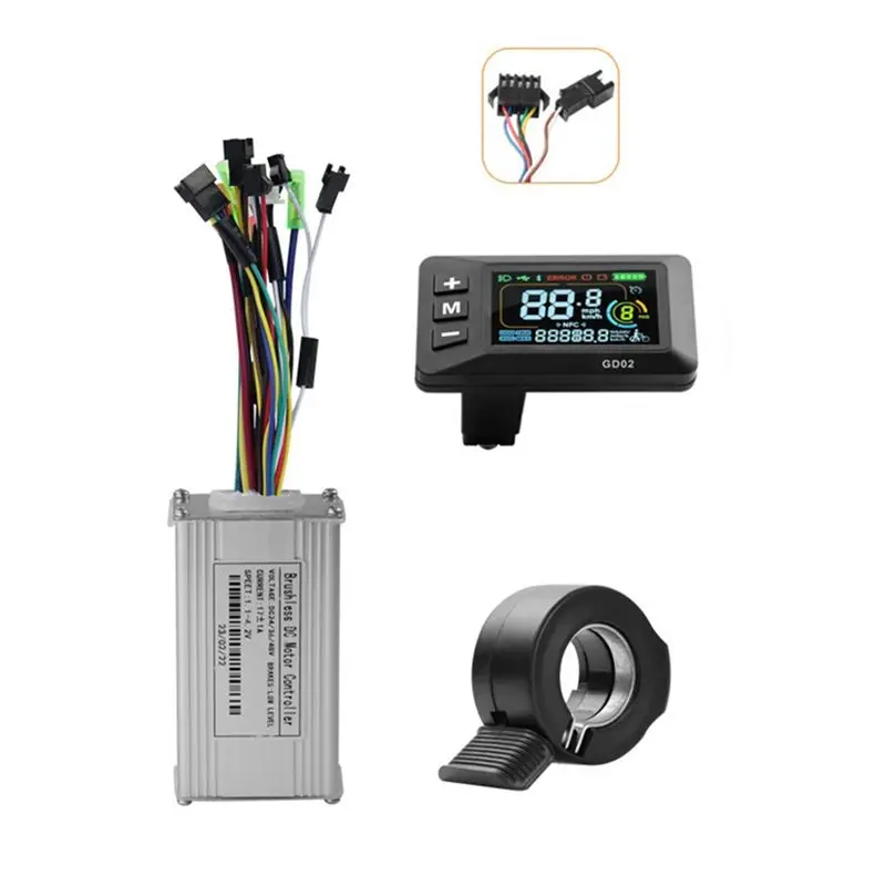 36V 48V 17A Brushless Controller GD02 LCD Display Meter 24V-60V+Throttle Kit Forelectric Scooter E-Bike Repair Kit
36V 48V 17A Brushless Controller GD02 LCD Display Meter 24V-60V+Throttle Kit Forelectric Scooter E-Bike Repair Kit