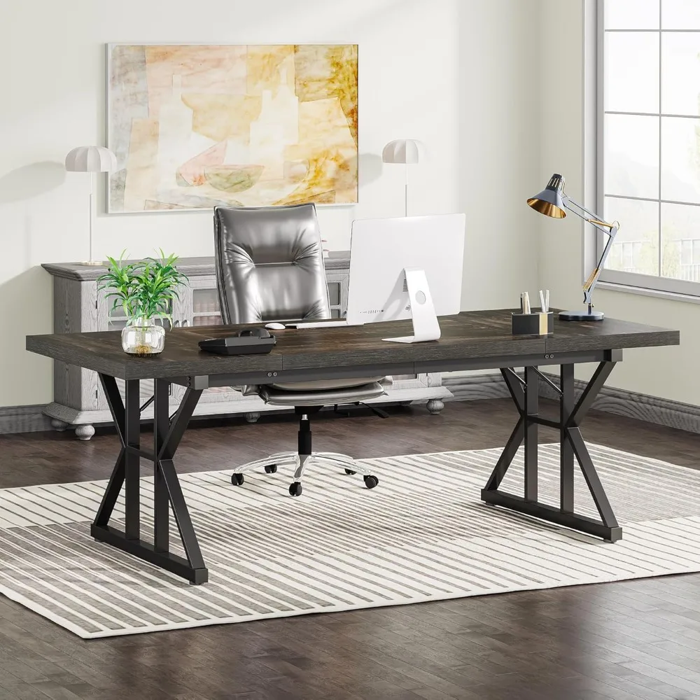 70.8-Inch Executive Desk, Large Computer Office Desk Workstation, Modern Simple Style Laptop Desk Study Writing Table
70.8-Inch Executive Desk, Large Computer Office Desk Workstation, Modern Simple Style Laptop Desk Study Writing Table