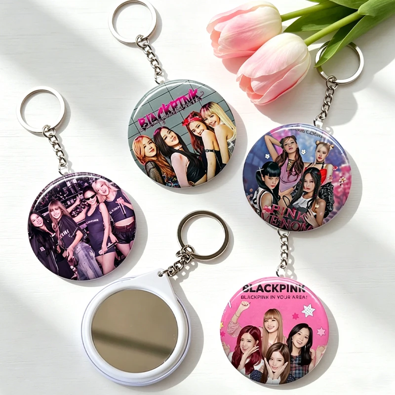 Kpop Blackpink Fashion Key Ring with Mirror for Men Women Pink Band Anime Cartoon Printed Keychain Fans Key Chain Souvenir Gift
Kpop Blackpink Fashion Key Ring with Mirror for Men Women Pink Band Anime Cartoon Printed Keychain Fans Key Chain Souvenir Gift