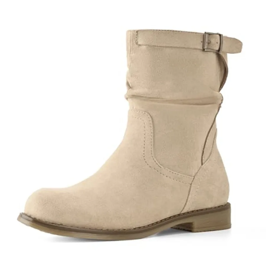 Shoe'N Tale Women's Mid Calf Boots Slouchy Round Toe Flat Low Heel Riding Boots With Side Zipper
Shoe'N Tale Women's Mid Calf Boots Slouchy Round Toe Flat Low Heel Riding Boots With Side Zipper