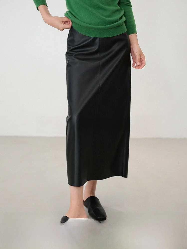 Женская длинная юбка из искусственной кожи Ele PU, осенне-зимняя, прямого кроя, экологичная, для повседневной носки, H-образный силуэт
Женская длинная юбка из искусственной кожи Ele PU, осенне-зимняя, прямого кроя, экологичная, для повседневной носки, H-образный силуэт