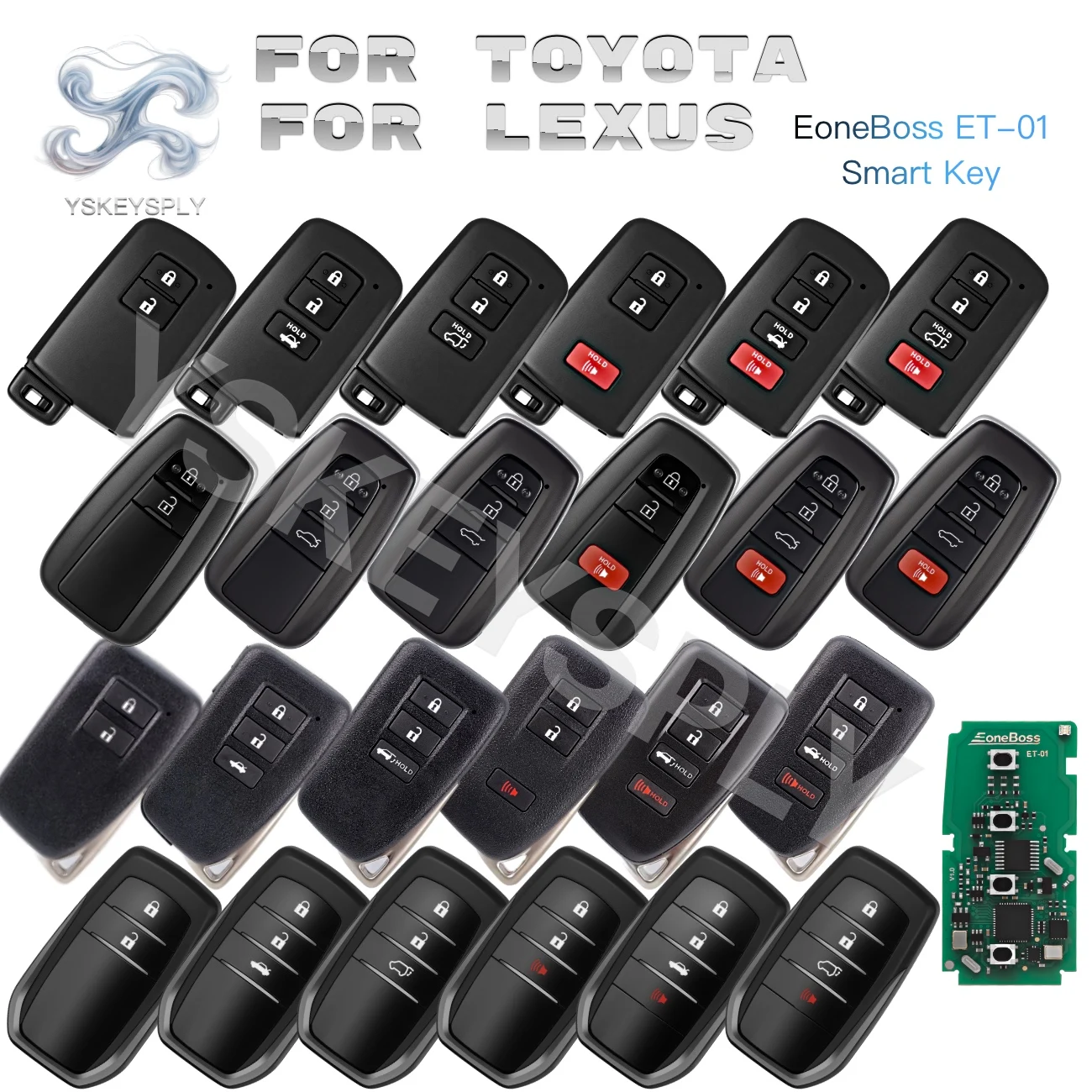 For Toyota Prado Highlander Camry Corolla RAV4 Land Cruiser Lexus Smart Remote Key Fob Proximity Entry 4D 8A Chip ET-01 EoneBoss
For Toyota Prado Highlander Camry Corolla RAV4 Land Cruiser Lexus Smart Remote Key Fob Proximity Entry 4D 8A Chip ET-01 EoneBoss