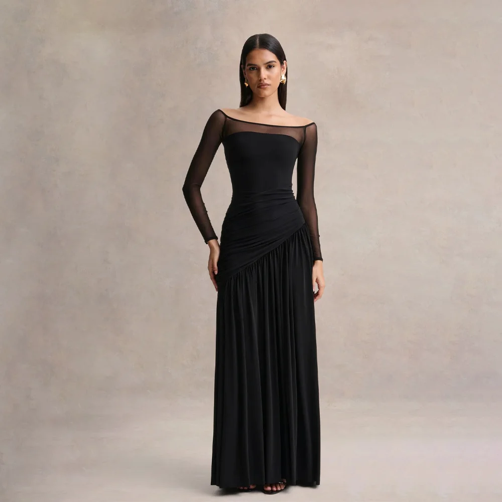 ZHIO Stylish Boat Neck Formal Evening Prom Dresses A-line Floor-Length Evening Gown Dress Prom Dress Customized
ZHIO Stylish Boat Neck Formal Evening Prom Dresses A-line Floor-Length Evening Gown Dress Prom Dress Customized