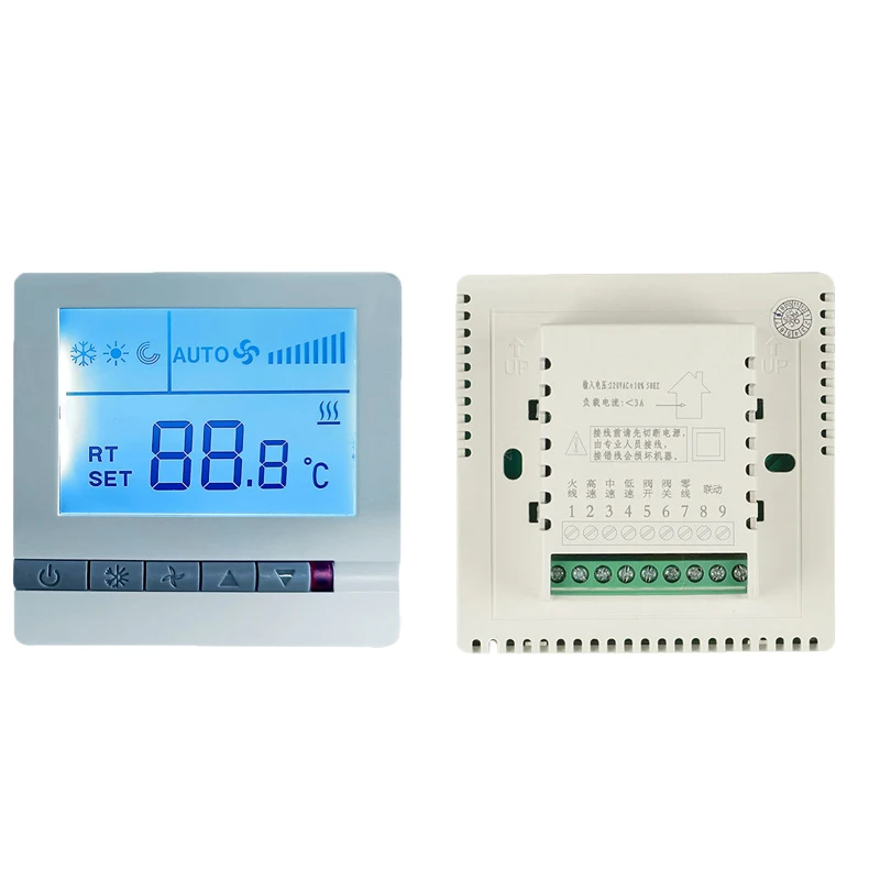 Air Conditioning Panel Switch Digital Thermostat Cooling Heating Ventilation Function Hotel Temperature Controller Thermostat
Air Conditioning Panel Switch Digital Thermostat Cooling Heating Ventilation Function Hotel Temperature Controller Thermostat