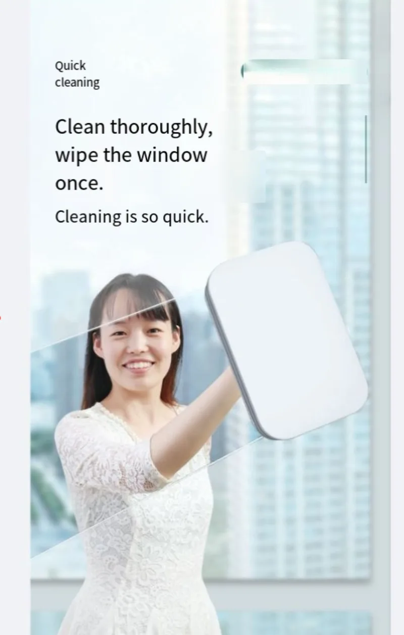 Indoor Operated Double-sided Glass Wiper, Clean Both Sides Simultaneously, Suitable for Home, Hotel and More Places
Indoor Operated Double-sided Glass Wiper, Clean Both Sides Simultaneously, Suitable for Home, Hotel and More Places