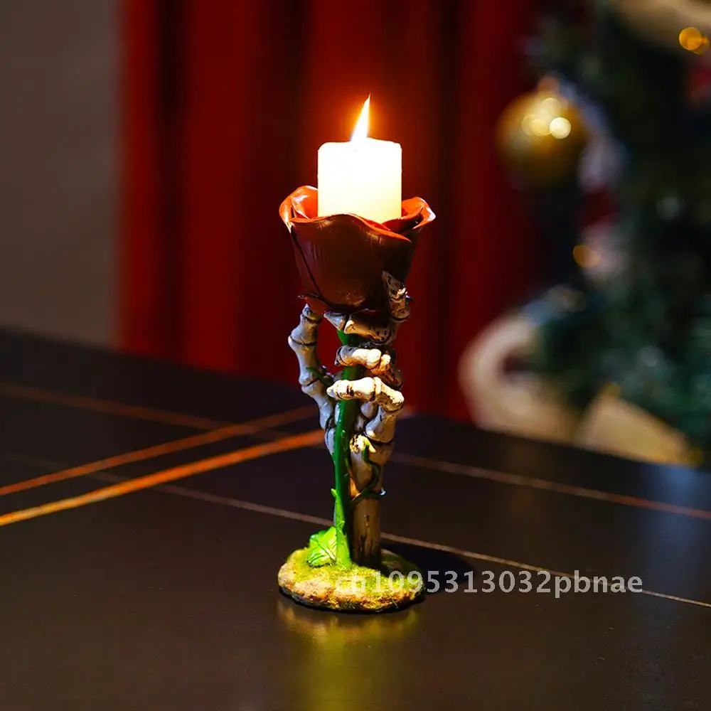 New creative skeleton hand rose candlestick home bar atmosphere decoration ornaments
New creative skeleton hand rose candlestick home bar atmosphere decoration ornaments