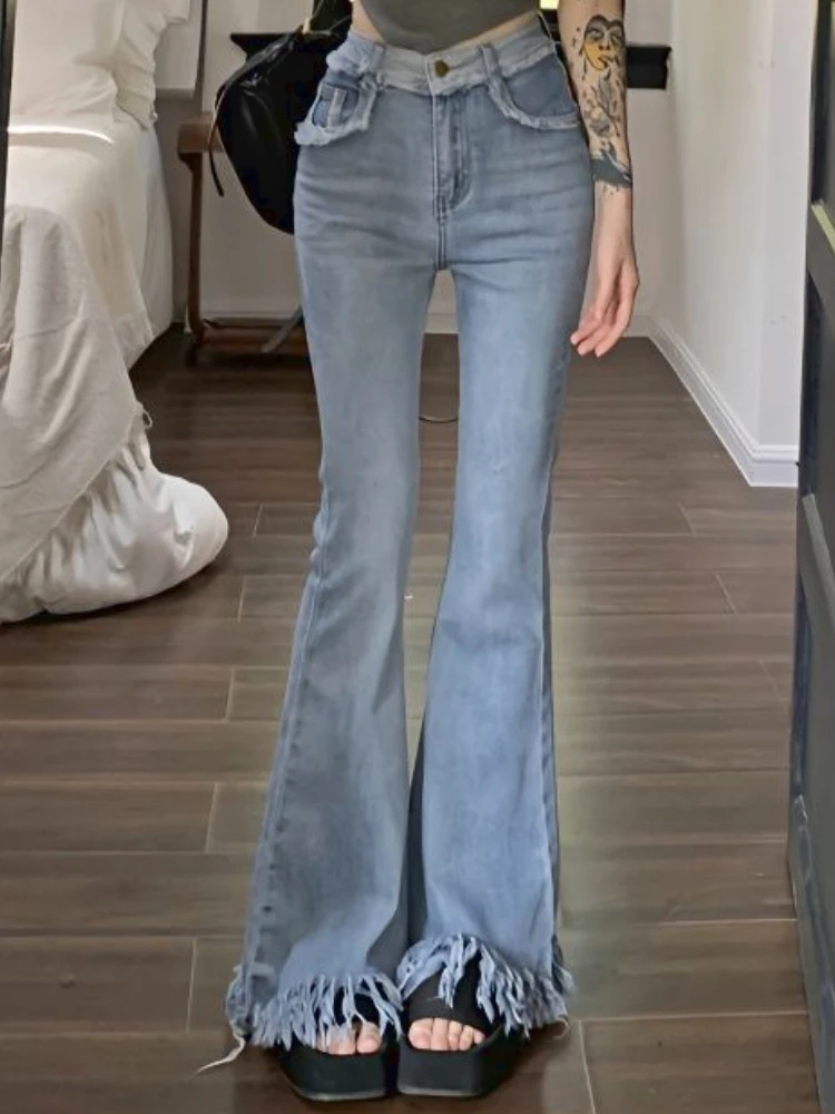 Autumn Vintage Designer Flare Pants Women Ruffled Korean Fashion Slim Jeans Female Pockets High Street Casual Pants 2023 New
Autumn Vintage Designer Flare Pants Women Ruffled Korean Fashion Slim Jeans Female Pockets High Street Casual Pants 2023 New