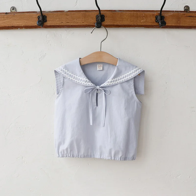 2026 Summer Strawberry Shan Korean Girl Sweet and Literary Style Lapel Cute Bowknot Girls Sleeveless T Shirt
2026 Summer Strawberry Shan Korean Girl Sweet and Literary Style Lapel Cute Bowknot Girls Sleeveless T Shirt