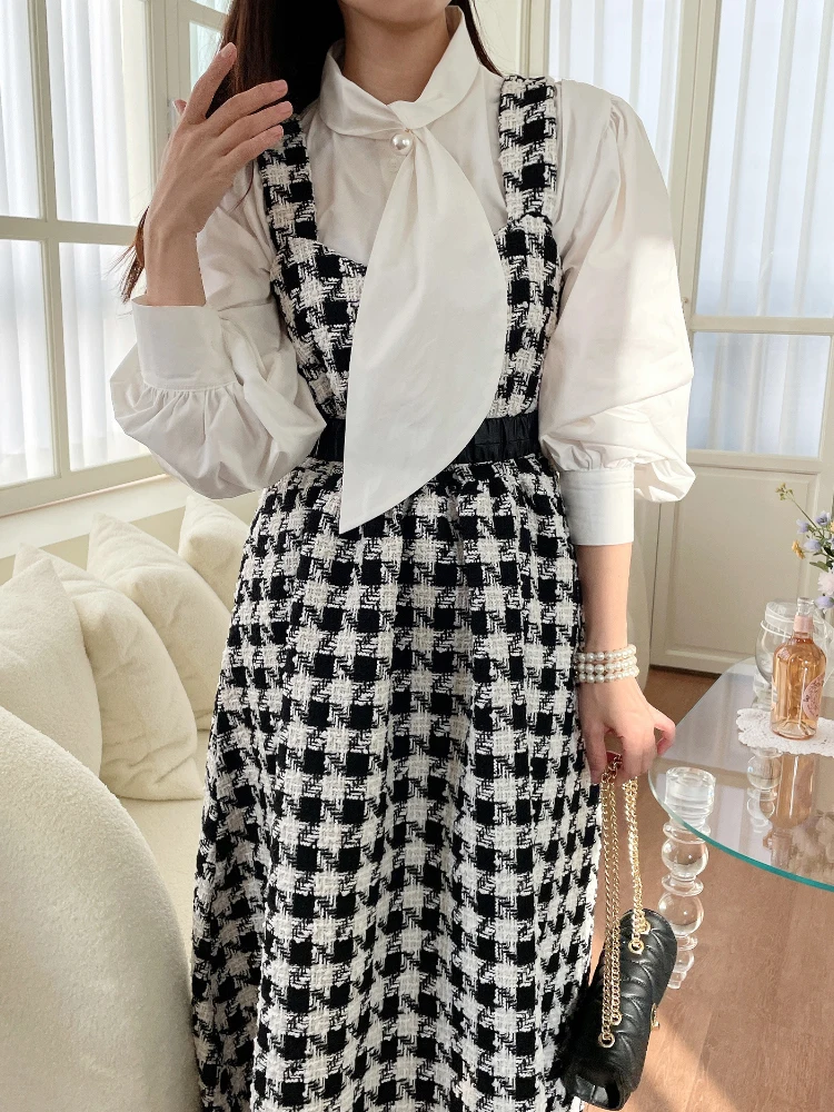 Ele Pearl Buttoned White irt And Gingham Skirt Set with Belt Faionable Retro Outfit for Young Women Ages 8-25
Ele Pearl Buttoned White irt And Gingham Skirt Set with Belt Faionable Retro Outfit for Young Women Ages 8-25