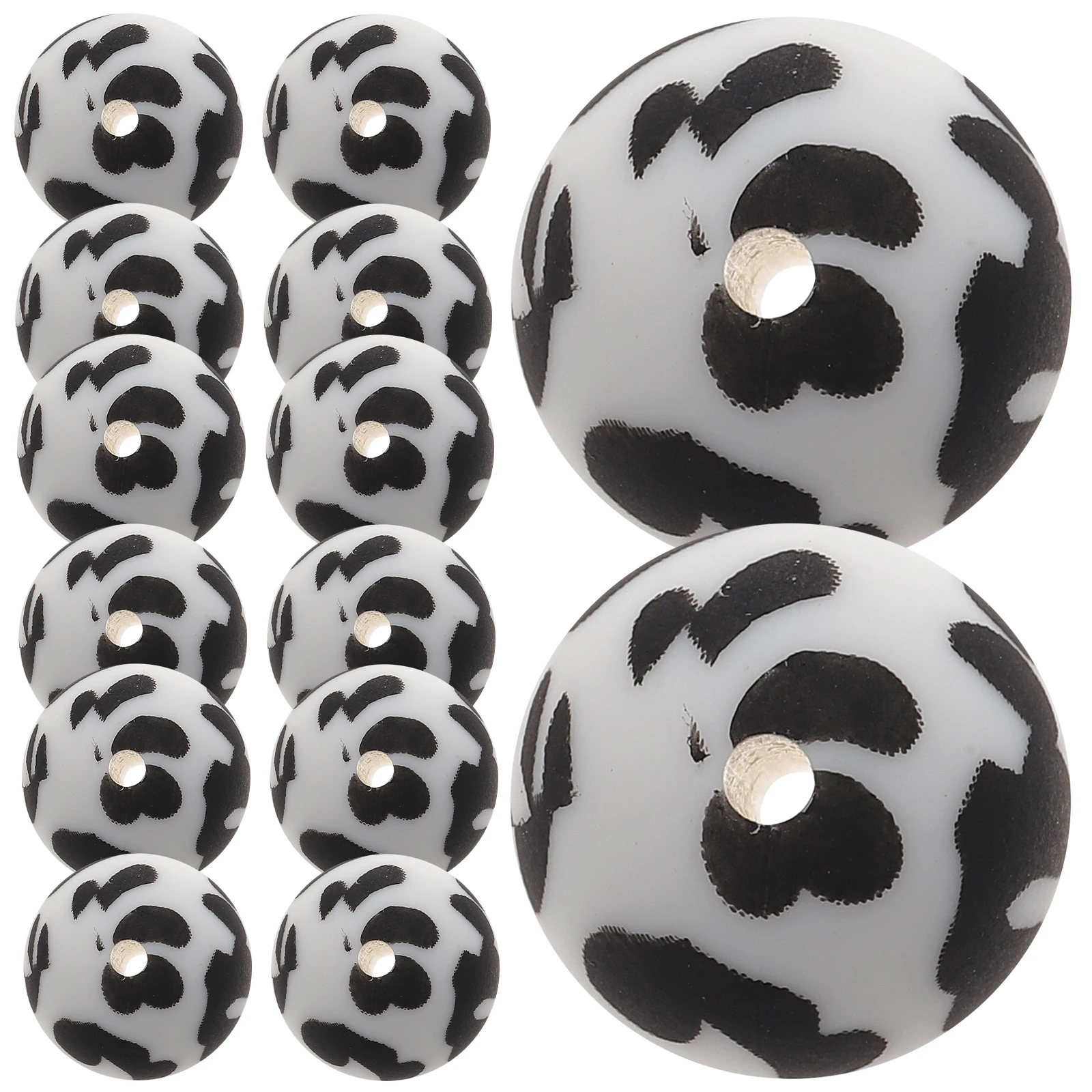 15 Pcs Silicone Beads Set 15mm Cow Print Smooth Surface Durable DIY Necklace Bracelet Jewelry Making Crafts Accessories
15 Pcs Silicone Beads Set 15mm Cow Print Smooth Surface Durable DIY Necklace Bracelet Jewelry Making Crafts Accessories