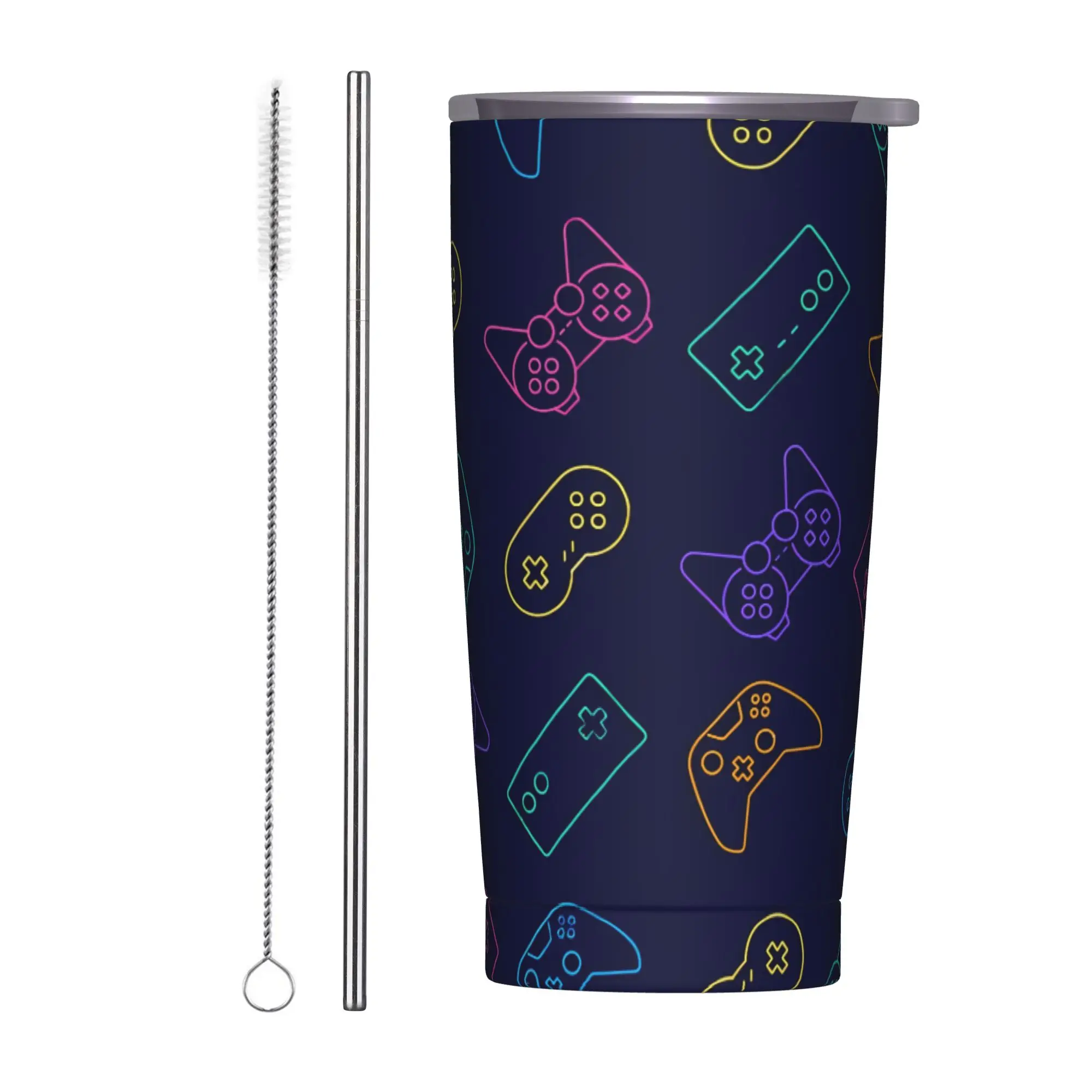 Video Game Gaming Controller Insulated Tumbler with Straws Lid Stainless Steel Coffee Mugs Outdoor Car Bottle Cups, 20oz
Video Game Gaming Controller Insulated Tumbler with Straws Lid Stainless Steel Coffee Mugs Outdoor Car Bottle Cups, 20oz