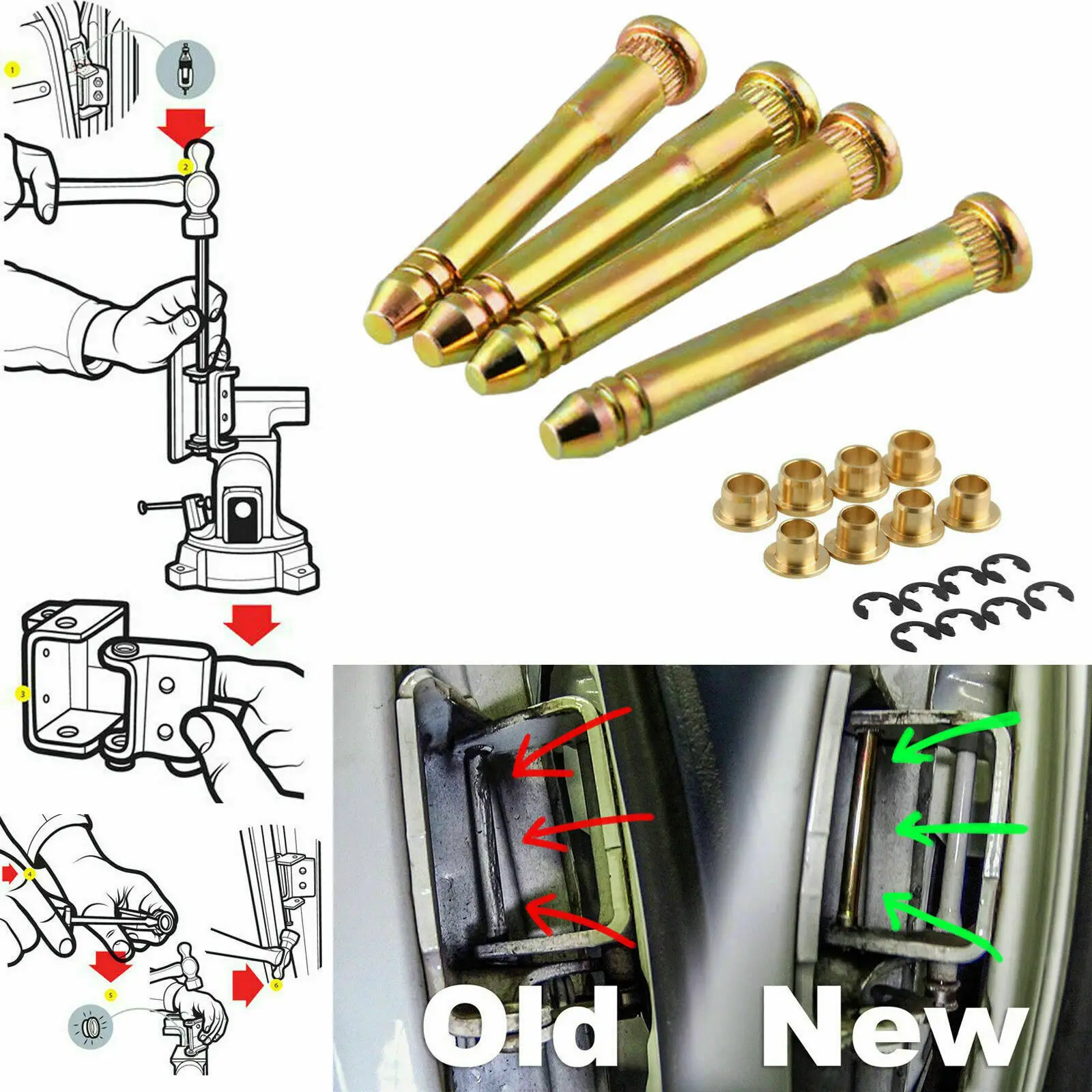 Door Hinge Pin Bushing Repai Kit for Honda Accord Civic CR-V CRX CX DX EX SI EG6 B16 D16 EK EG EH EJ BX101362 YC101362 Auto Part
Door Hinge Pin Bushing Repai Kit for Honda Accord Civic CR-V CRX CX DX EX SI EG6 B16 D16 EK EG EH EJ BX101362 YC101362 Auto Part