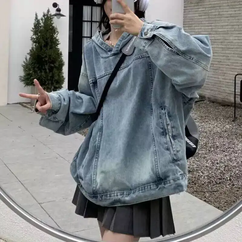 2026 Spring Autumn Couple Hoodie Vintage Washed Denim Pullover Sweet Cool High Street Sweatshirt Unisex Casual Student Daily Top
2026 Spring Autumn Couple Hoodie Vintage Washed Denim Pullover Sweet Cool High Street Sweatshirt Unisex Casual Student Daily Top