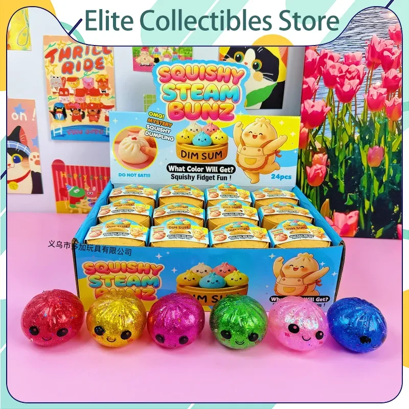 5.7cm Simulated Xiaolongbao Squishy Toy With Face & Gold Glitter Beads Pull Stretch Blind Box Stress Relief
5.7cm Simulated Xiaolongbao Squishy Toy With Face & Gold Glitter Beads Pull Stretch Blind Box Stress Relief
