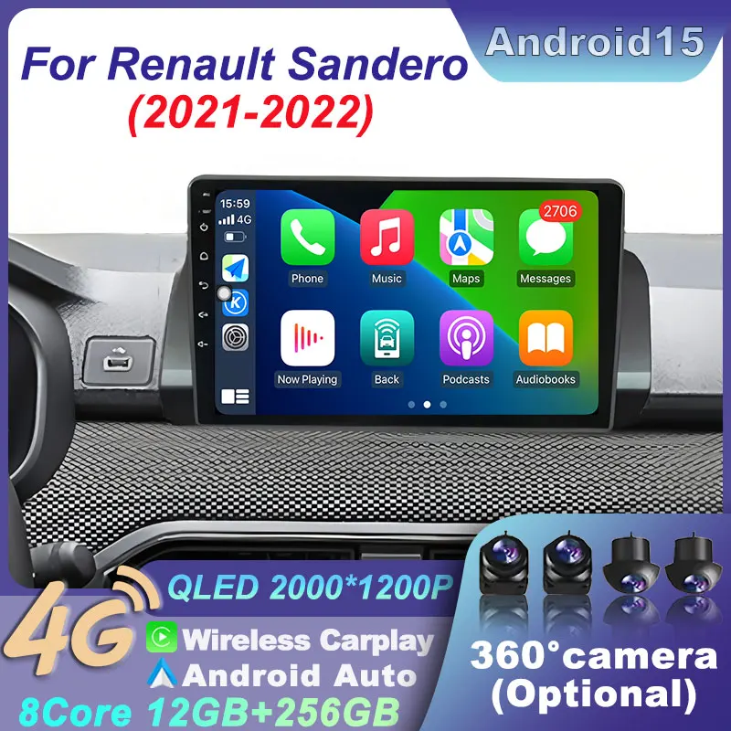 Беспроводной GPS-мультимедиа для Renault Sandero 2021 2022, навигация Carplay Auto BT, Wi-Fi, стерео, Android 15, автомобильный радиоприемник, видеоплеер
Беспроводной GPS-мультимедиа для Renault Sandero 2021 2022, навигация Carplay Auto BT, Wi-Fi, стерео, Android 15, автомобильный радиоприемник, видеоплеер