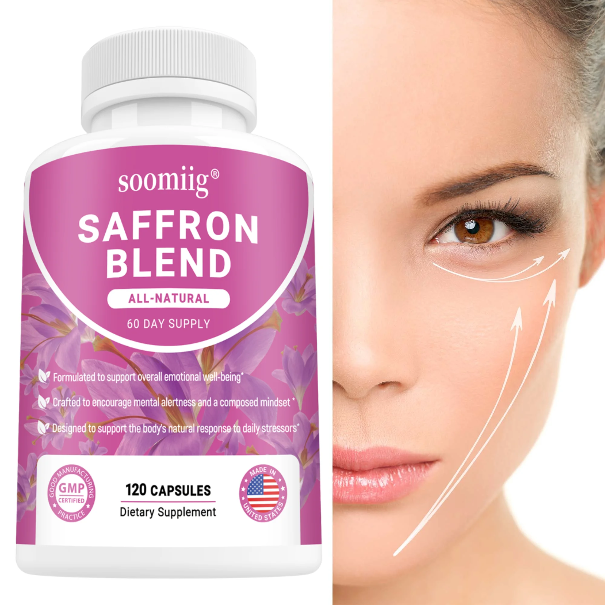 Natural Saffron Extract Capsules, Antioxidant Supplement, Support Mood Sleep Focus Vision Energy & Digestive Health, Non-GMO
Natural Saffron Extract Capsules, Antioxidant Supplement, Support Mood Sleep Focus Vision Energy & Digestive Health, Non-GMO