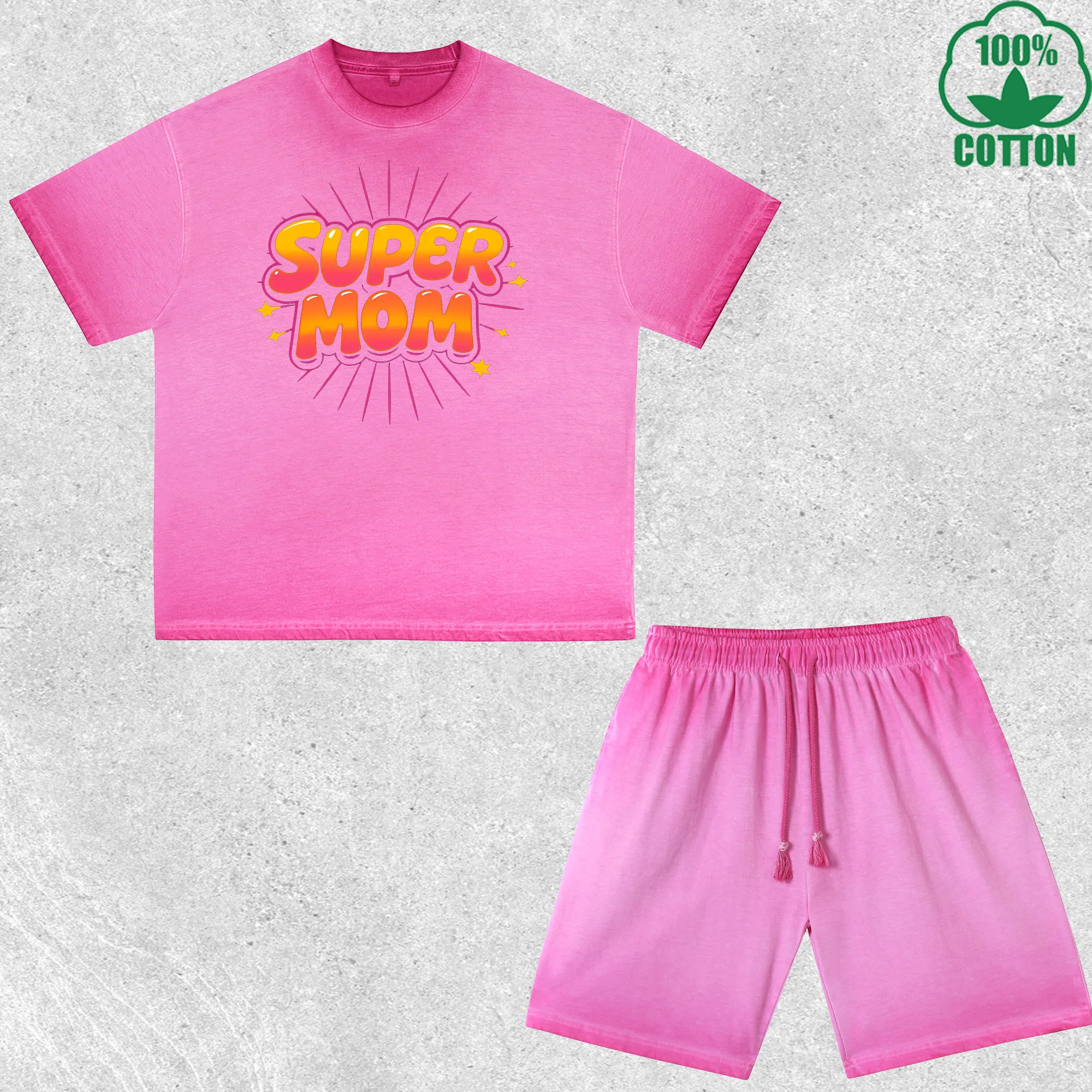 Super Mom Printed Dirty Wash T-Shirt Shorts Set Multicolor Combo Loose Trendy Fashionable 100%Cotton Short Value Pack
Super Mom Printed Dirty Wash T-Shirt Shorts Set Multicolor Combo Loose Trendy Fashionable 100%Cotton Short Value Pack