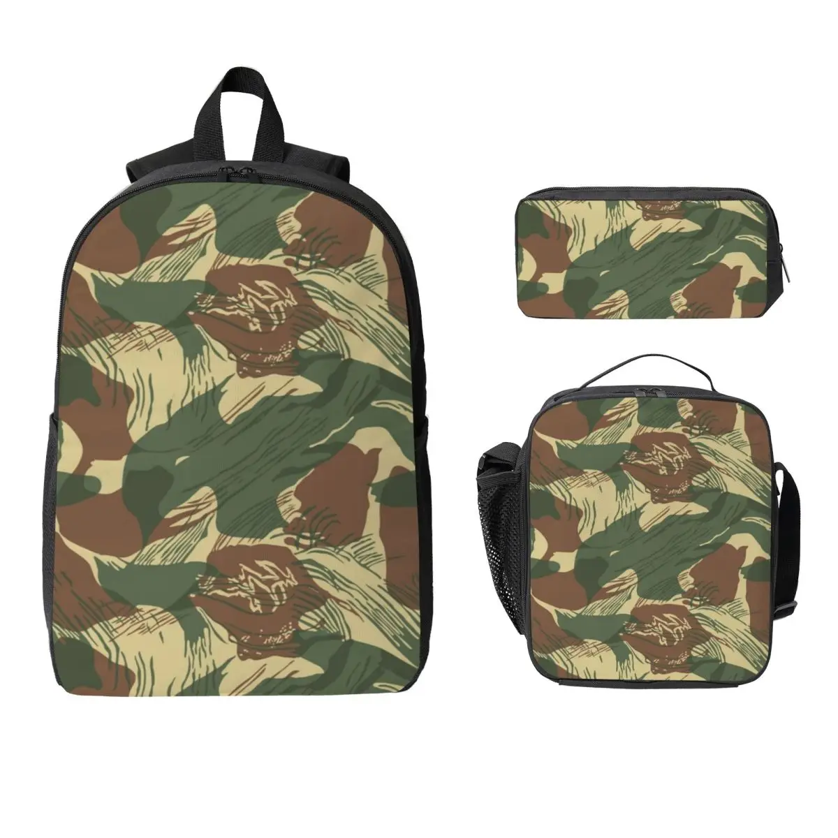 Rhodesian Brush Stroke Camouflage Backpack Student BookBag School Bag Computer Shoulder Bags 3ps Insulated Lunch Bag Pencil Case
Rhodesian Brush Stroke Camouflage Backpack Student BookBag School Bag Computer Shoulder Bags 3ps Insulated Lunch Bag Pencil Case