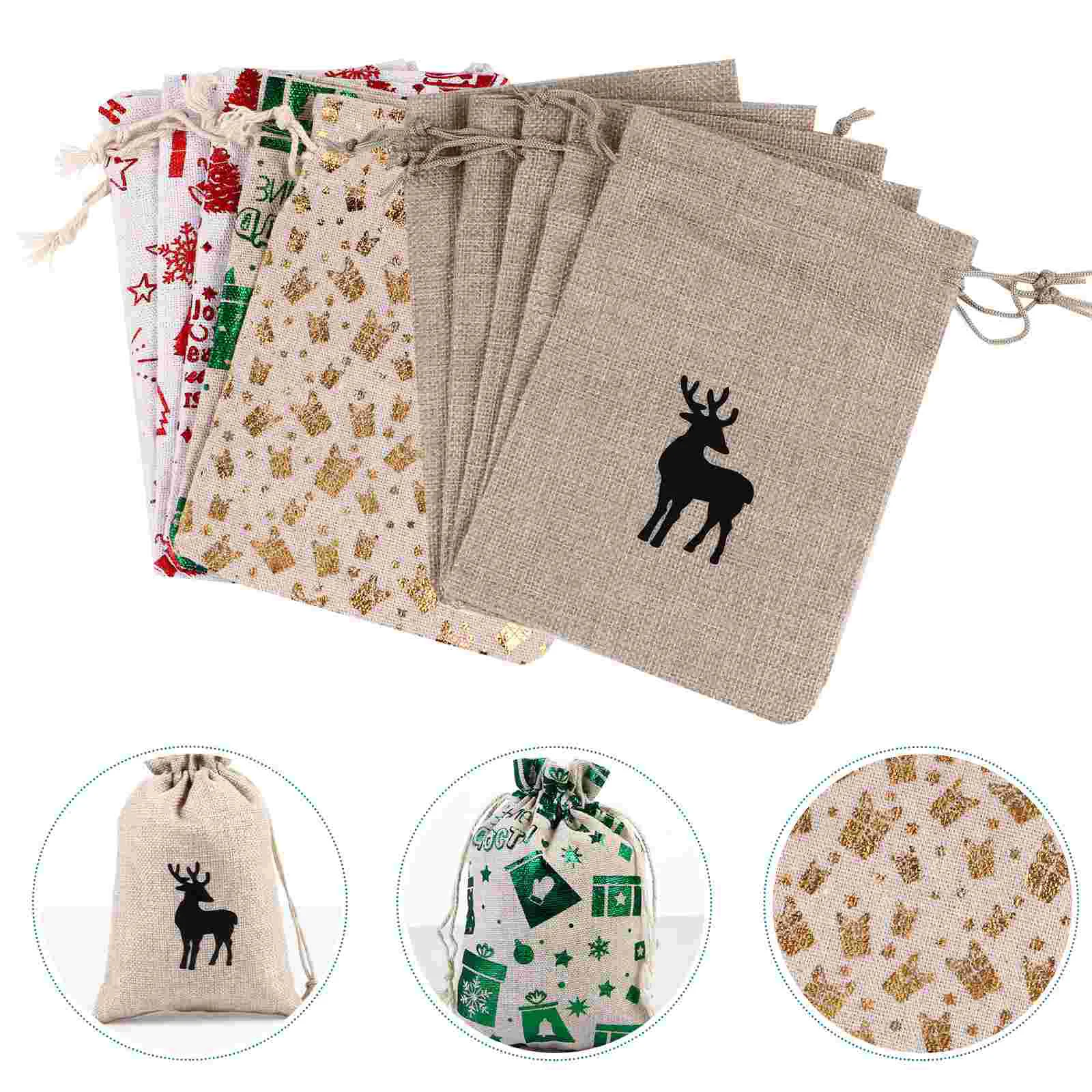 10 Pcs Xmas Presents Bags Christmas Cotton Sack Gift Candy Pouch Drawstring Party Favor
10 Pcs Xmas Presents Bags Christmas Cotton Sack Gift Candy Pouch Drawstring Party Favor