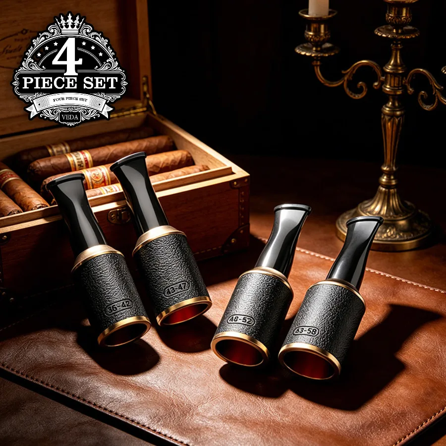 4 Pack Cigar Mouthpiece Tips, Premium Cigar Accessories, Fits 36-58 Ring Gauge Cigars, Exquisite Luxury Gift for Cigar Lovers
4 Pack Cigar Mouthpiece Tips, Premium Cigar Accessories, Fits 36-58 Ring Gauge Cigars, Exquisite Luxury Gift for Cigar Lovers