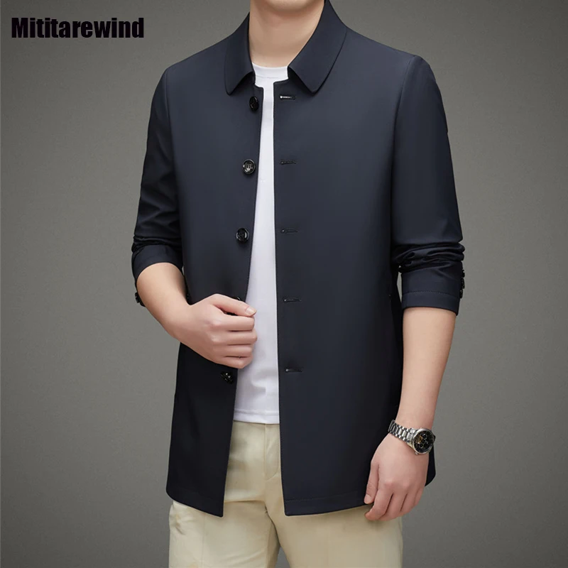 Harajuku Fashion Trench Coat Men Spring Office Jacket Casual Single-breasted Mid-long Coat Middle-aged Male Simple Windbreaker
Harajuku Fashion Trench Coat Men Spring Office Jacket Casual Single-breasted Mid-long Coat Middle-aged Male Simple Windbreaker