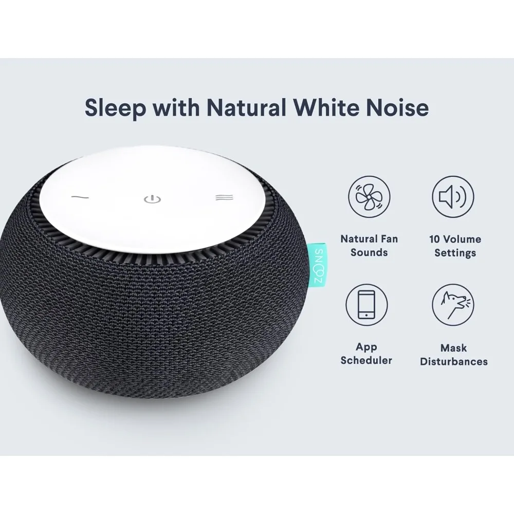 Smart White Noise Sound Machine - Real Fan Inside for Non-Looping White Noise, Sleep Aid for Adults, Travel, Sleeping, Bedroom
Smart White Noise Sound Machine - Real Fan Inside for Non-Looping White Noise, Sleep Aid for Adults, Travel, Sleeping, Bedroom