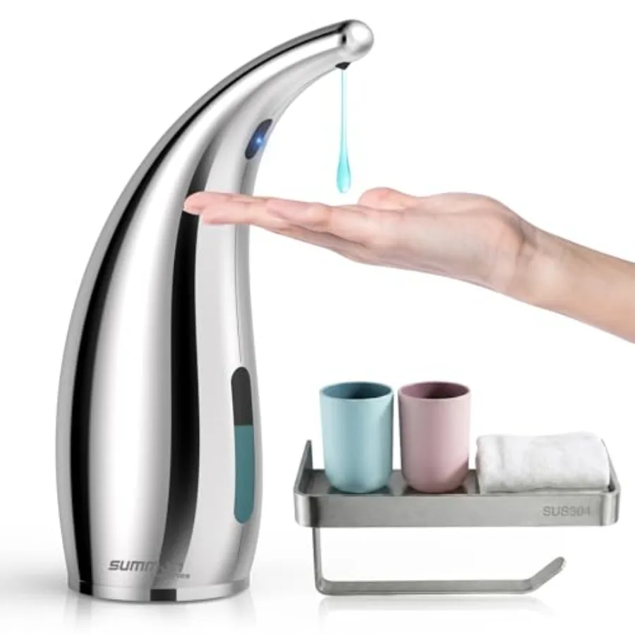 5-in-1 touchless automatic soap dispenser for kitchen and bathroom, ABS plastic, matte white, 300ML capacity with 4-level adjus
5-in-1 touchless automatic soap dispenser for kitchen and bathroom, ABS plastic, matte white, 300ML capacity with 4-level adjus