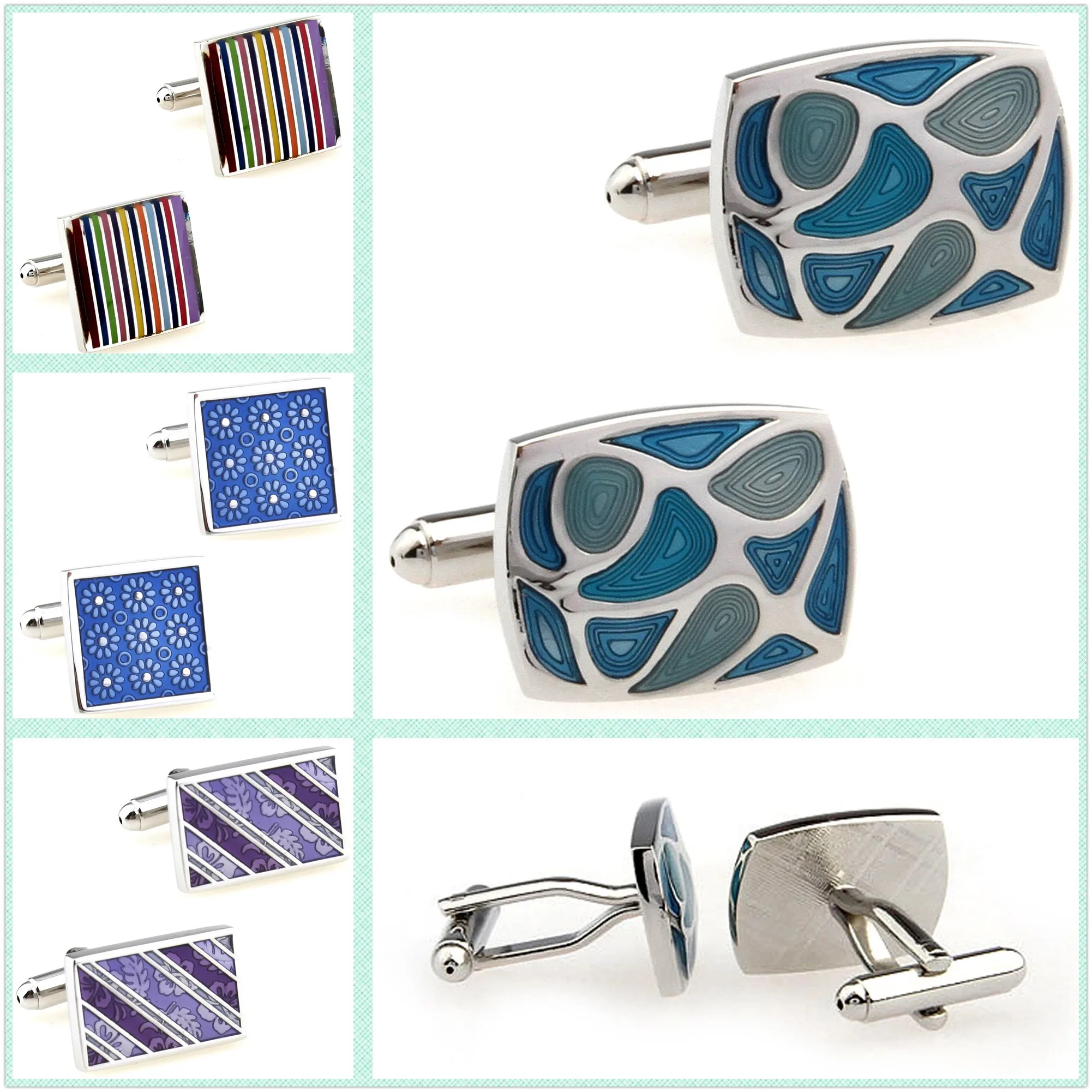 4 Styles TZG Factory Enamel Cufflinks Men Cuff Links Square Rectangle 50 Pairs Big Lot
4 Styles TZG Factory Enamel Cufflinks Men Cuff Links Square Rectangle 50 Pairs Big Lot