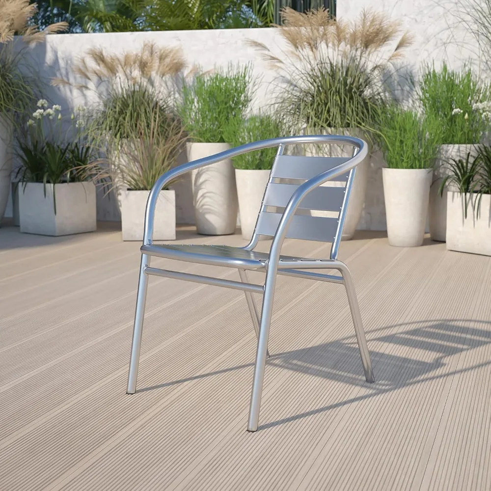 EMMA + OLIVER Heavy Duty Aluminum Indoor-Outdoor Stack Chair w/Triple Slat Back
EMMA + OLIVER Heavy Duty Aluminum Indoor-Outdoor Stack Chair w/Triple Slat Back