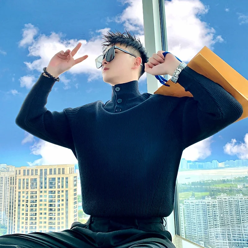 Thiened High Collar Men's Knitted Sweater Autumn Winter New Sle Inner Wear Casual Faion Polyester Fiber Straight Cut
Thiened High Collar Men's Knitted Sweater Autumn Winter New Sle Inner Wear Casual Faion Polyester Fiber Straight Cut