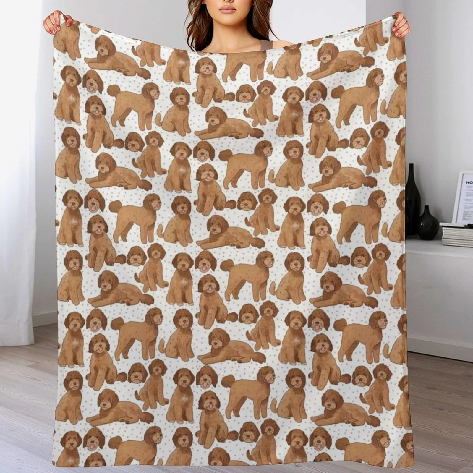 Labradoodle cute illustration Throw Blanket Cozy Sofa Blanket for TV Watching Napping
Labradoodle cute illustration Throw Blanket Cozy Sofa Blanket for TV Watching Napping