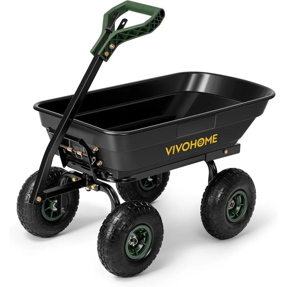 4 Cu.Ft 660lbs Wheelbarrow Garden Cart Dump Wagon with 2-in-1 Convertible Handle Attach to ATV or Tractor, 10 All Terra
4 Cu.Ft 660lbs Wheelbarrow Garden Cart Dump Wagon with 2-in-1 Convertible Handle Attach to ATV or Tractor, 10 All Terra