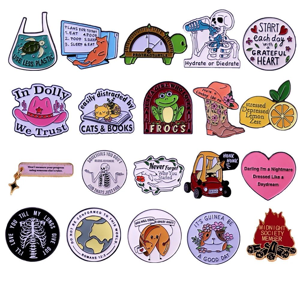 Enamel Pin Cute Brooch Lapel Pins Quotations Backpack Brooches Brooches for Clothing Badges students Fashion Jewelry Accessories
Enamel Pin Cute Brooch Lapel Pins Quotations Backpack Brooches Brooches for Clothing Badges students Fashion Jewelry Accessories