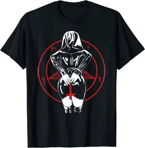 Sexy Inverted Cross Pentagram Graphic Tee Men Women Casual Crew Neck Cotton T-Shirt
Sexy Inverted Cross Pentagram Graphic Tee Men Women Casual Crew Neck Cotton T-Shirt
