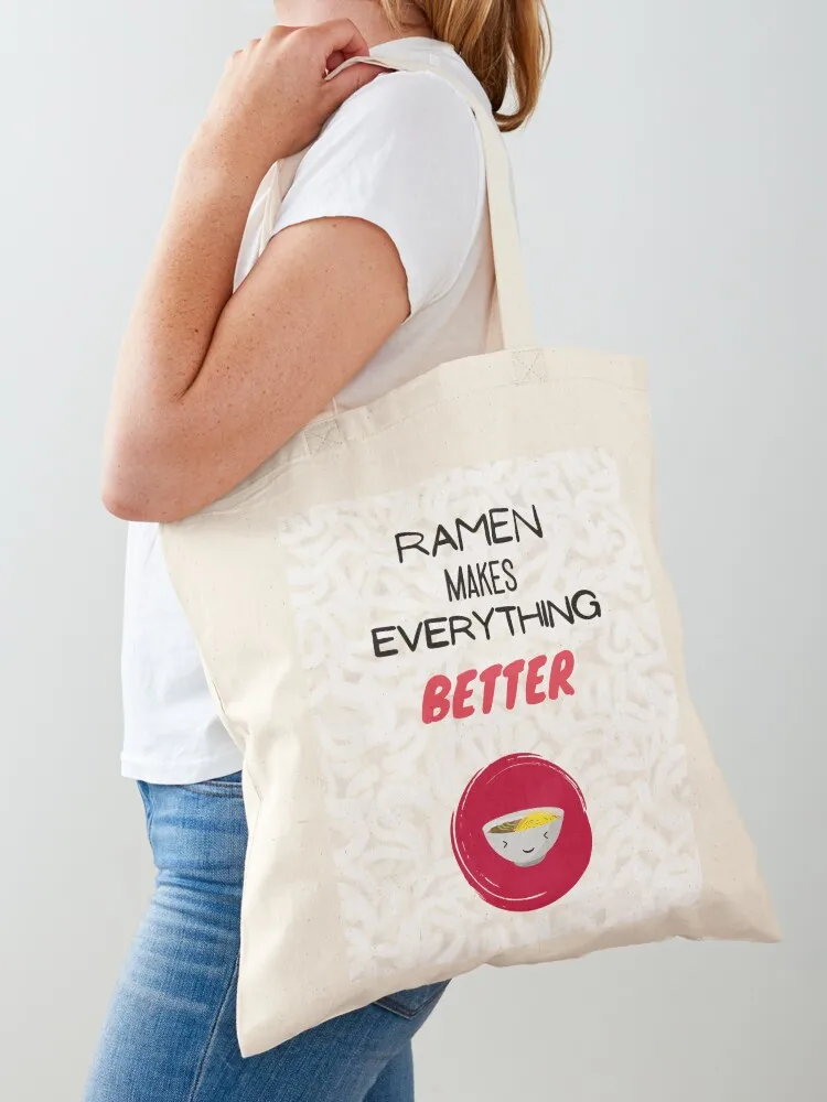 Ramen Makes Everything Better Tote Bag canvas tote bags sacs de shopping Reusable bags Lady bag
Ramen Makes Everything Better Tote Bag canvas tote bags sacs de shopping Reusable bags Lady bag