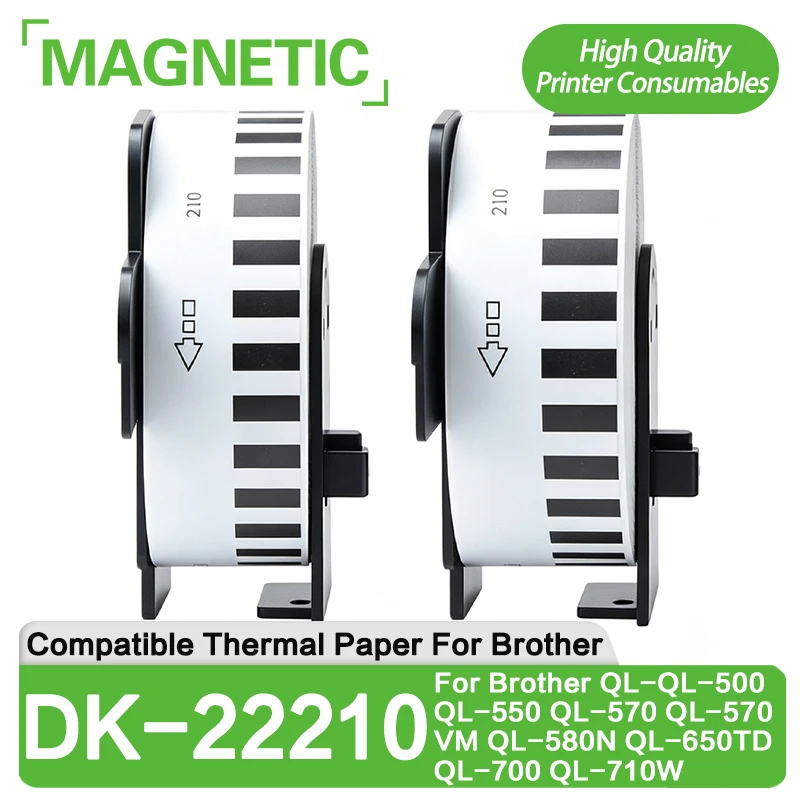 DK-2210 DK-22210 Thermal Paper Shipping Label 29mm*30.48m Continuous Length address For Brother QL-QL-500 QL-550 QL-570 QL-570VM
DK-2210 DK-22210 Thermal Paper Shipping Label 29mm*30.48m Continuous Length address For Brother QL-QL-500 QL-550 QL-570 QL-570VM