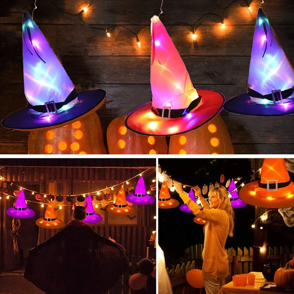 Halloween Glowing Hat Children Adult Party Dance Party Dress Up Witch Hat Halloween Pary Decor Outdoor Yard Tree Decorations
Halloween Glowing Hat Children Adult Party Dance Party Dress Up Witch Hat Halloween Pary Decor Outdoor Yard Tree Decorations