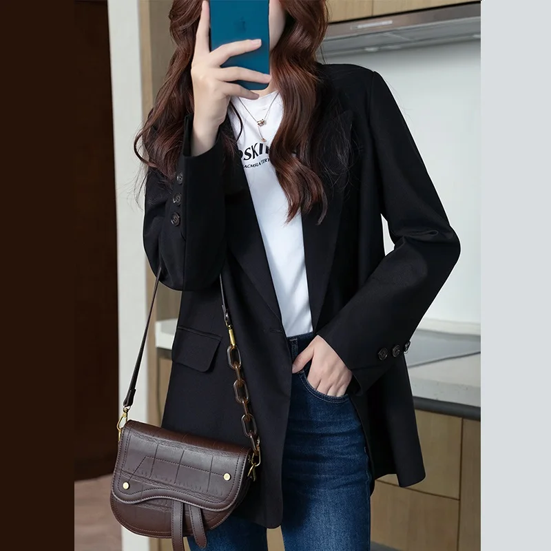 Blazers Coat Women's 2022Spring Autumn New Loose Double-Breasted Casual Chic Top Fried Street Vintage Office Suit Outwear Female
Blazers Coat Women's 2022Spring Autumn New Loose Double-Breasted Casual Chic Top Fried Street Vintage Office Suit Outwear Female
