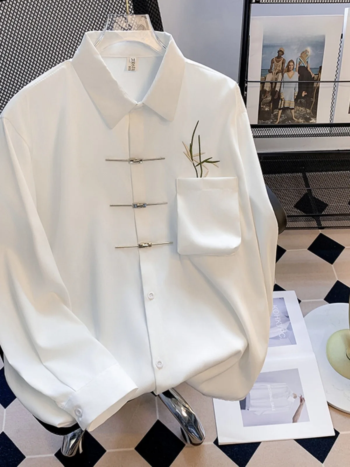Casual Long Sleeve Men's Shirt New Chinese Style Loose Trendy Tang Suit Jacket Autumn Fashion Streetwear Youth Sharp Collar
Casual Long Sleeve Men's Shirt New Chinese Style Loose Trendy Tang Suit Jacket Autumn Fashion Streetwear Youth Sharp Collar