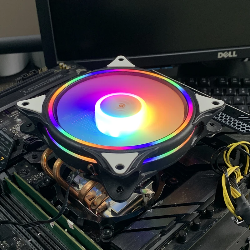 4 Heat Pipes CPU Air-cooled Cooler RGB PC Radiator For Intel LGA 1366 1151 1155 1200 1700 2011 X79 X99 AM3 AM4 AM5 Ventilador
4 Heat Pipes CPU Air-cooled Cooler RGB PC Radiator For Intel LGA 1366 1151 1155 1200 1700 2011 X79 X99 AM3 AM4 AM5 Ventilador