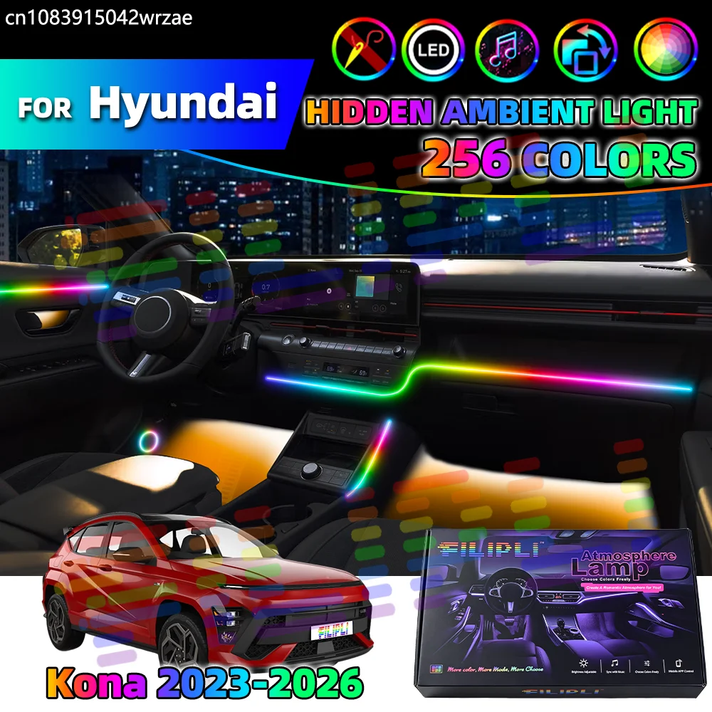 Ambient Lights For Hyundai Kona 2023 2024 2025 2026 Acrylic LED Ambient Lamps Auto Interior Colorful Atmosphere Lights Strip APP
Ambient Lights For Hyundai Kona 2023 2024 2025 2026 Acrylic LED Ambient Lamps Auto Interior Colorful Atmosphere Lights Strip APP