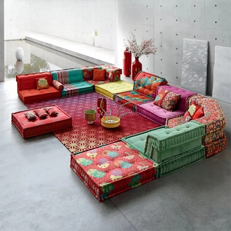 Sofa set Large size combination sofa Color fabric 7 seats with ottoman
Sofa set Large size combination sofa Color fabric 7 seats with ottoman