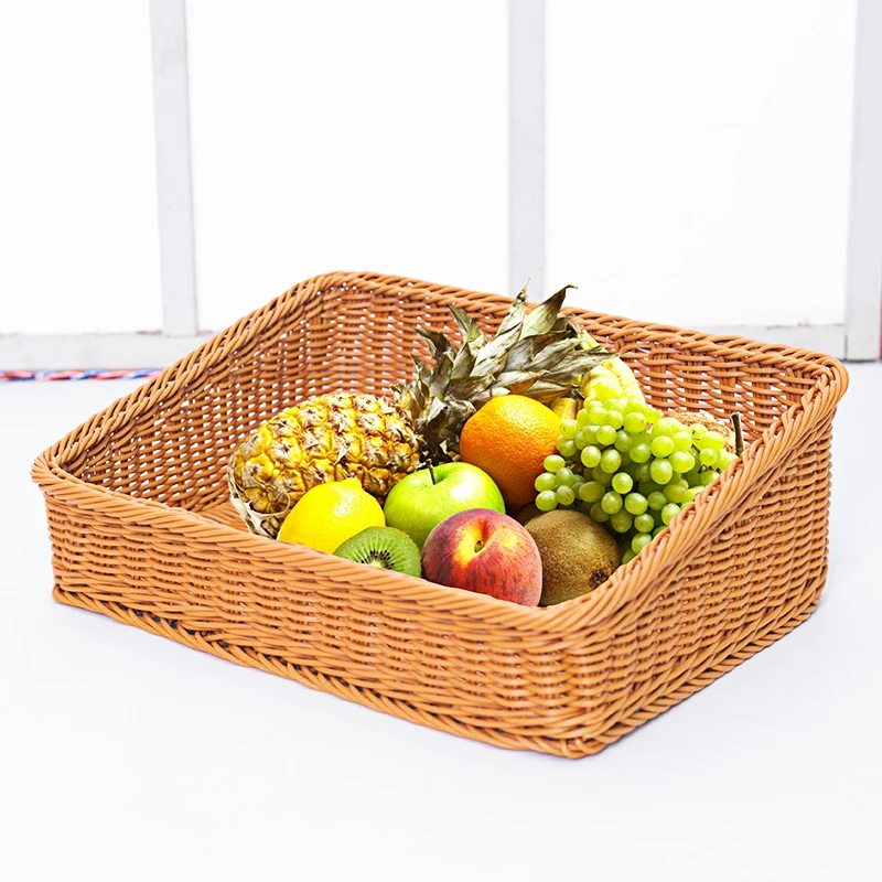 Rattan Woven Fruit Sided Storage Basket Plastic Living Room Dining Table Bread Snack Plate Vegetable Fruit Display Basket
Rattan Woven Fruit Sided Storage Basket Plastic Living Room Dining Table Bread Snack Plate Vegetable Fruit Display Basket
