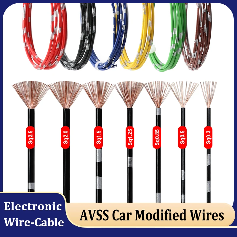 5/10/20m AVSS Car Wire Sq 0.3/0.5/0.85/1.25/1.5/2.0/2.5mm PVC Insulation Pure Copper Core For Speaker Audio Modified Power Cable
5/10/20m AVSS Car Wire Sq 0.3/0.5/0.85/1.25/1.5/2.0/2.5mm PVC Insulation Pure Copper Core For Speaker Audio Modified Power Cable