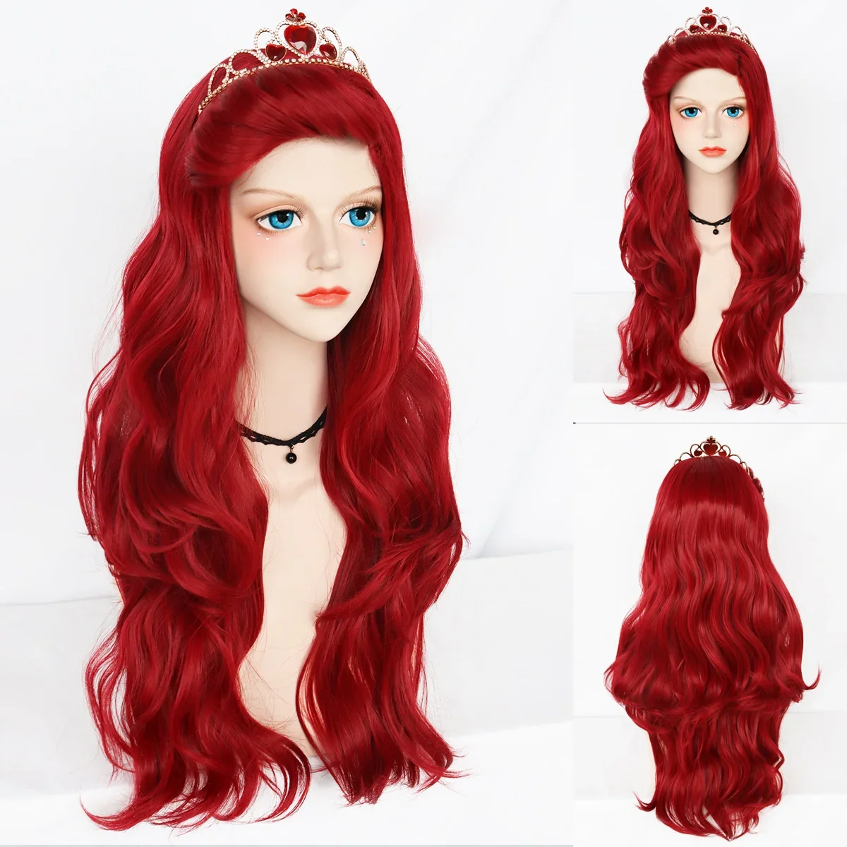 Long Wavy Red Synthetic Cosplay Wig Princess Ariel Wig for Halloween Role Play Costume Christmas for Women Dress Up Wig
Long Wavy Red Synthetic Cosplay Wig Princess Ariel Wig for Halloween Role Play Costume Christmas for Women Dress Up Wig