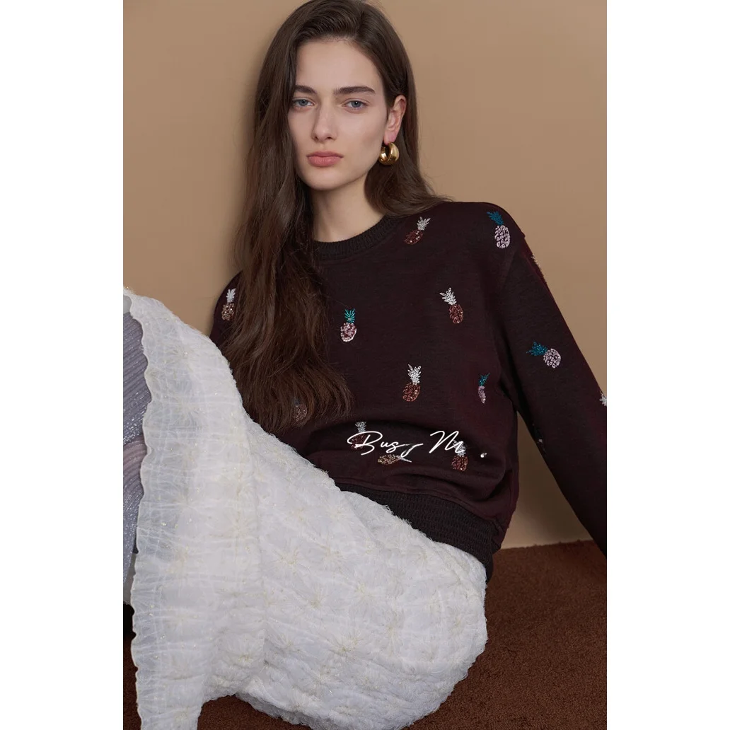 Утягивающий вязаный шерстяной свитшот, круглый, с вышивкой из бисера, повседневный свитшот Personali Long Sve обычной длины
Утягивающий вязаный шерстяной свитшот, круглый, с вышивкой из бисера, повседневный свитшот Personali Long Sve обычной длины