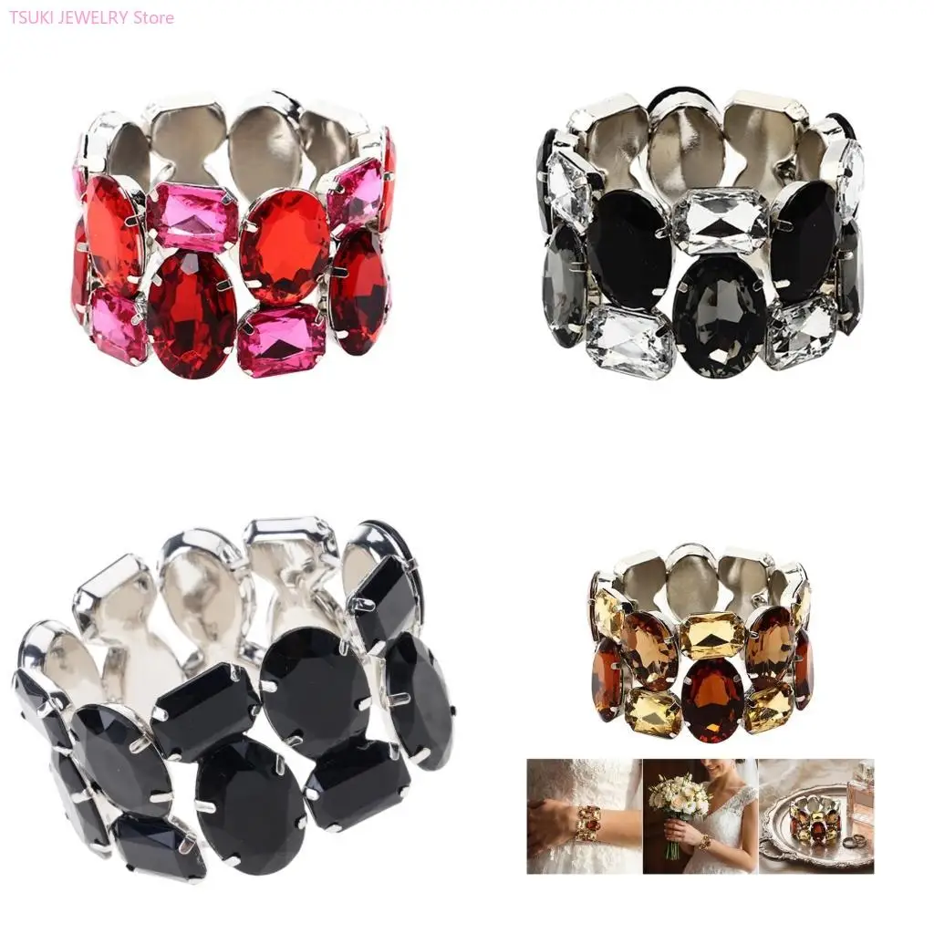 62KE Stretchy Stone Wedding Bangle Alluring Jewelry for Brides & Guests Gift
62KE Stretchy Stone Wedding Bangle Alluring Jewelry for Brides & Guests Gift