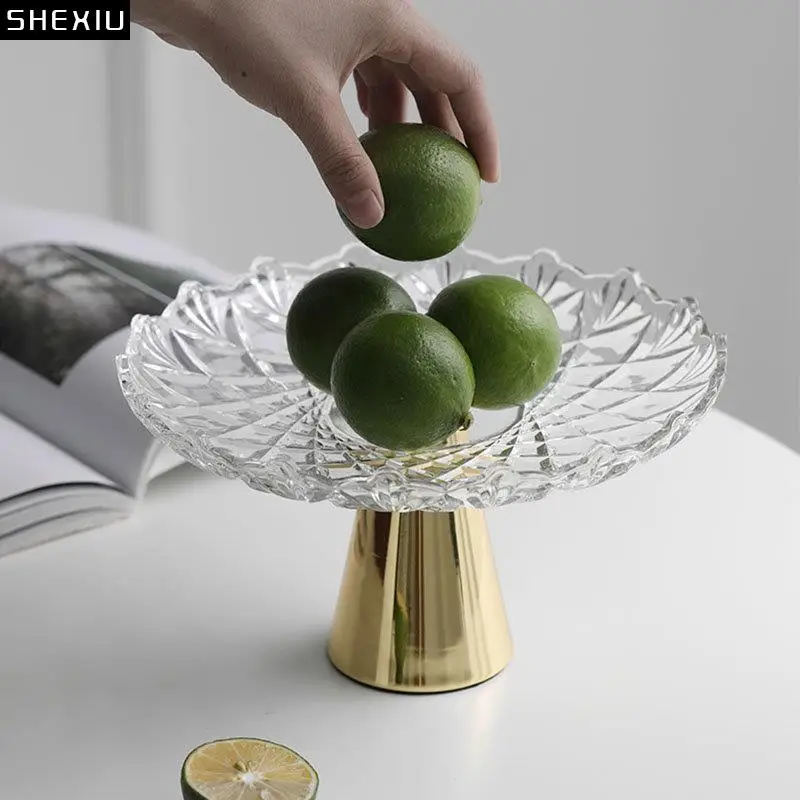 Minimalism Glass Fruit Plate Cake Stand Metal Branch Bracket Transparent Fruits Tray Desktop Snacks Candy Plate Storage Basket
Minimalism Glass Fruit Plate Cake Stand Metal Branch Bracket Transparent Fruits Tray Desktop Snacks Candy Plate Storage Basket
